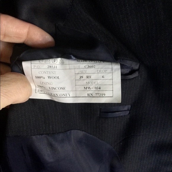Pronto Uomo suit sport coat jacket Italy 39R mint - Picture 6 of 6